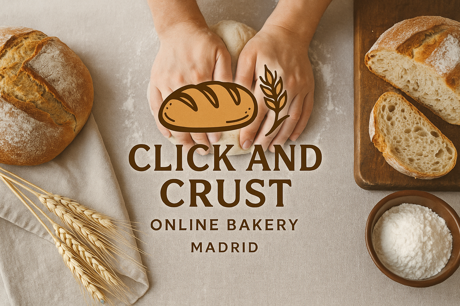 Click & Crust | Panadería Artesanal en Madrid - sitio web para PanMadrid S.L. desarrollado con React, TypeScript por 404 Studios