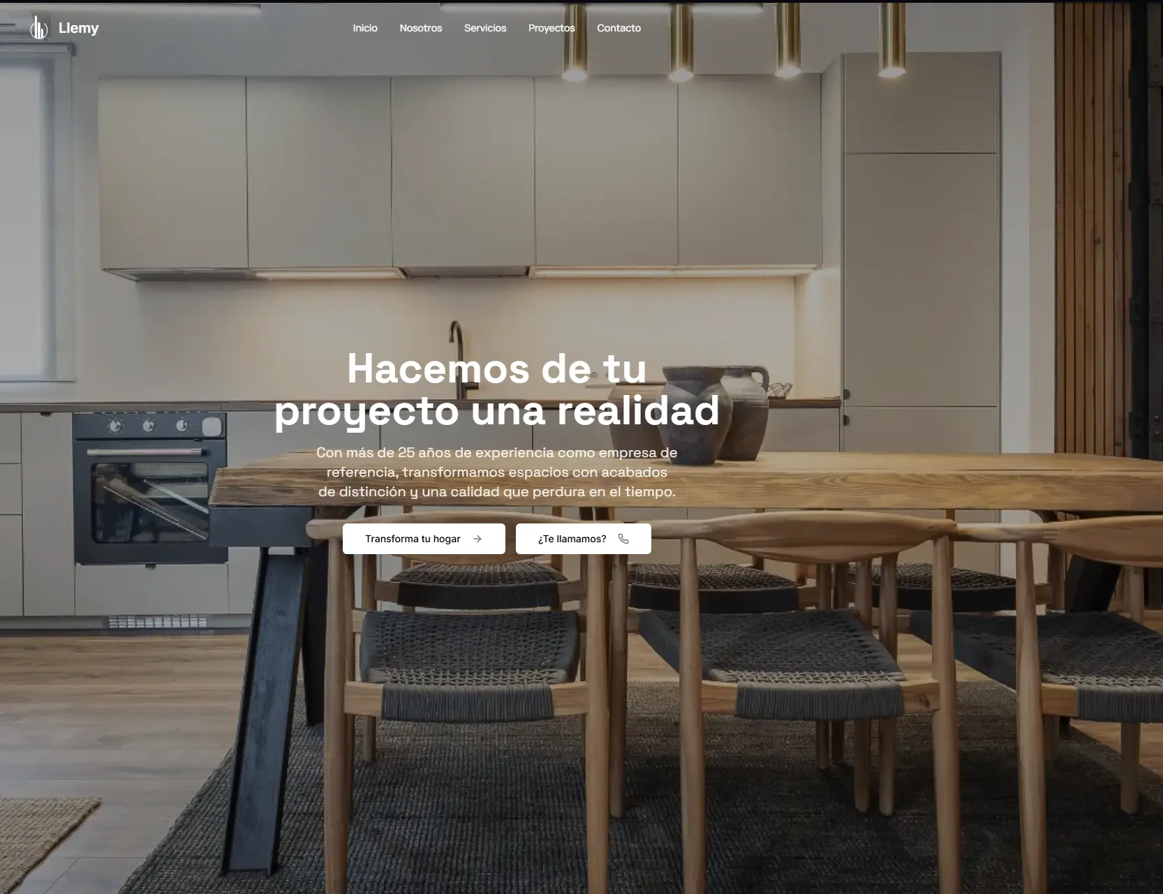 Llemy | Reformas integrales en Parla y Madrid - sitio web para Llemy (Reformas Integrales) desarrollado con React, TypeScript por 404 Studios